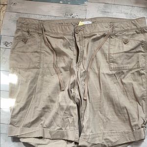 Vintage Y2k Plus Size Khaki Cargo Shorts